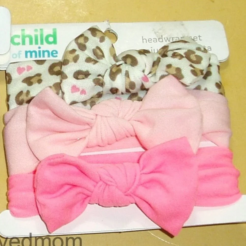 Baby Headwrap Bow Flower Hair Band 5 pc Headband Girls hairwrap Lot #7